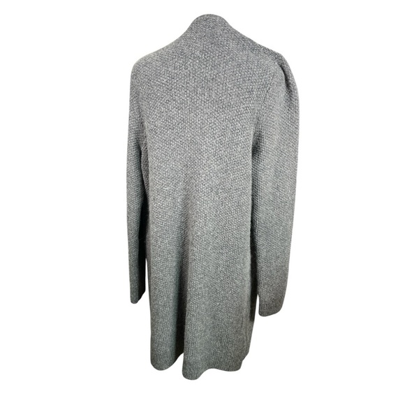BODEN Open Front Wool Alpaca Blend Long Line Cardigan Sweater Dark Gray Sz 10 - Picture 2 of 8